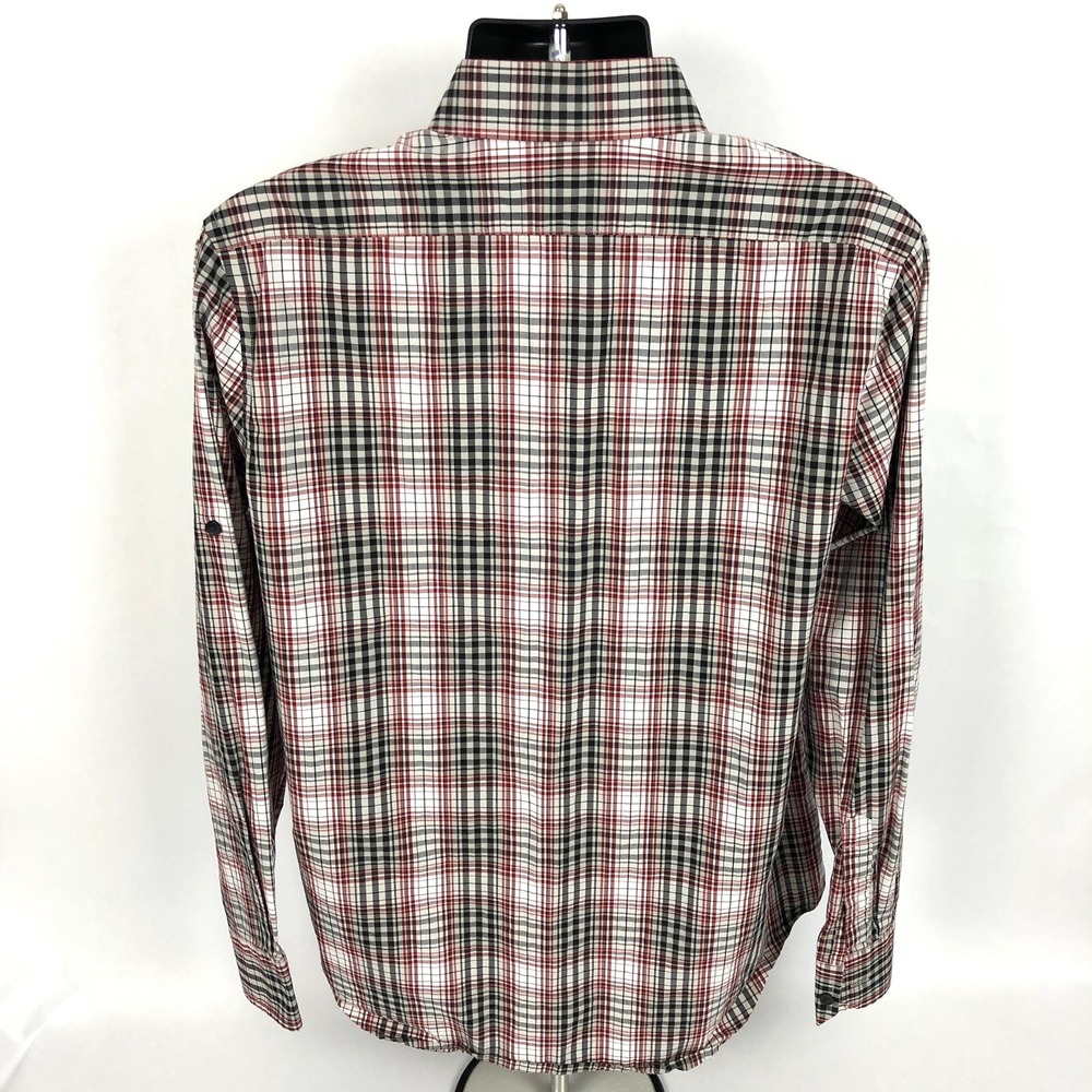 Express Shirt Mens Medium Modern Fit Button Front Plaid Shirt Cotton - Picture 4 of 5